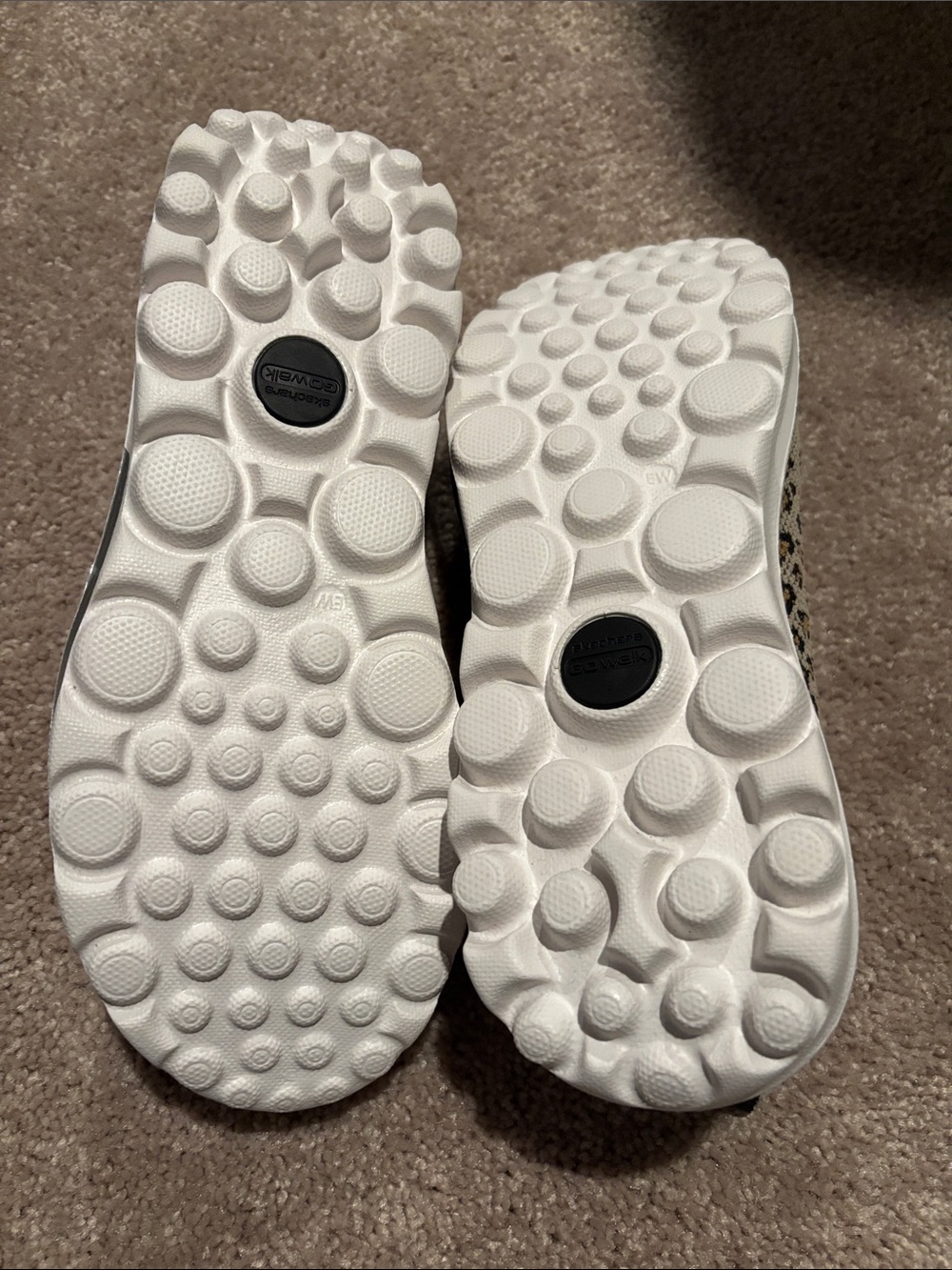 Skechers Slip-On Leopard Knit Sneakers - Black, Tan & Cream - Picture 3 of 3